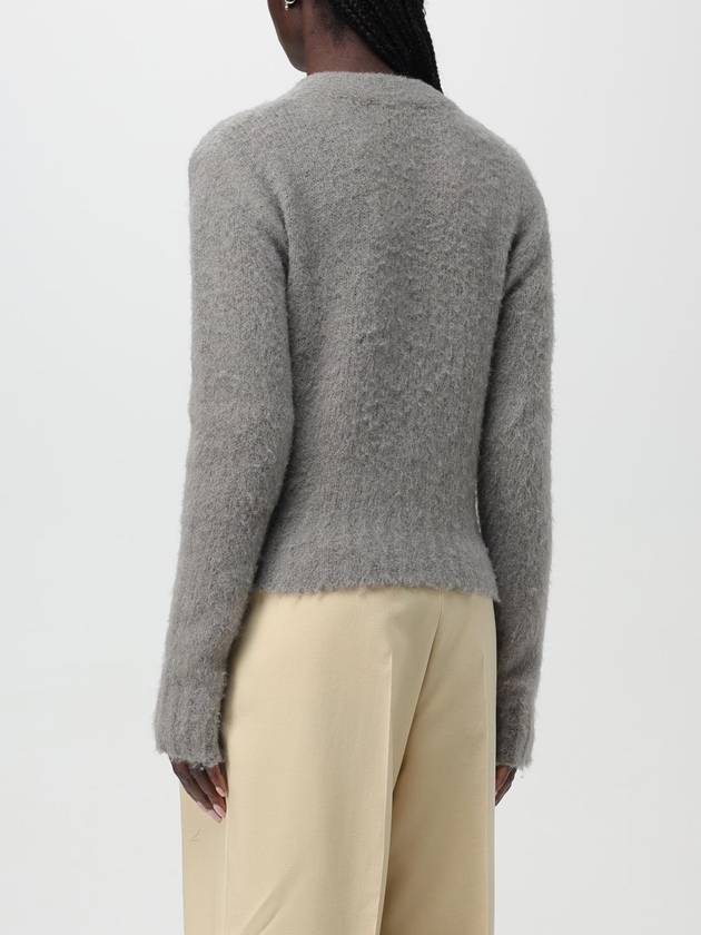 Brushed Wool Alpaca Knit Top Taupe - AMI - BALAAN 4