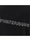 Embroidered Logo Short Sleeve T-Shirt Black - EMPORIO ARMANI - BALAAN 5