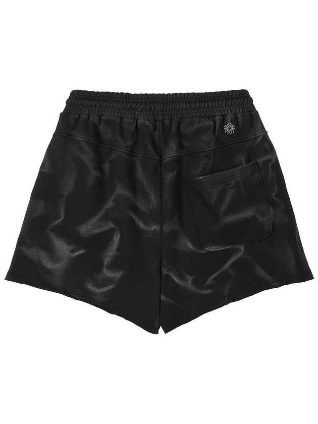 Mugung Bleached Washed Cotton Shorts Black - ULKIN - BALAAN 3