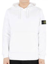 Wappen Patch Classic Fleece Hoodie White - STONE ISLAND - BALAAN 3