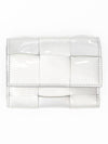 Women s Patent Weaving Intrecciato 3 fold Wallet Silver 651372V1GQ28103 - BOTTEGA VENETA - BALAAN 3