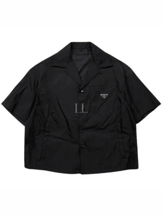 Re-Nylon Short Sleeve Shirt Black - PRADA - BALAAN 2