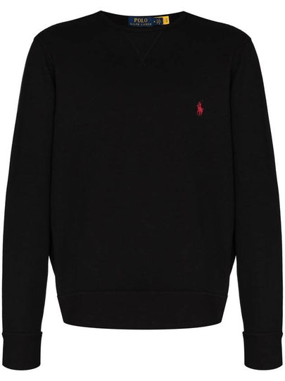 Embroidered Logo Pony Crew Neck Sweatshirt Black - POLO RALPH LAUREN - BALAAN 2