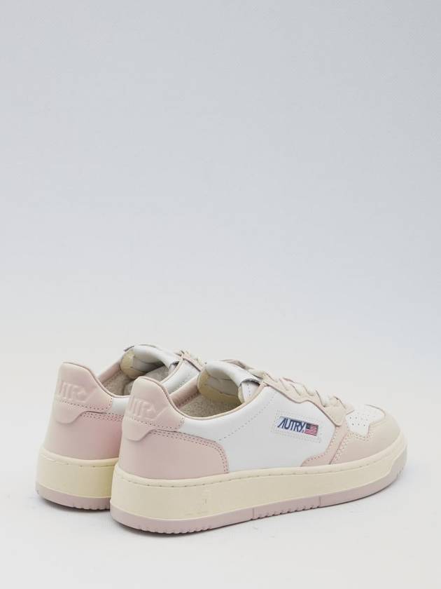 Medalist Bicolor Leather Low Top Sneakers White Pink - AUTRY - BALAAN 4