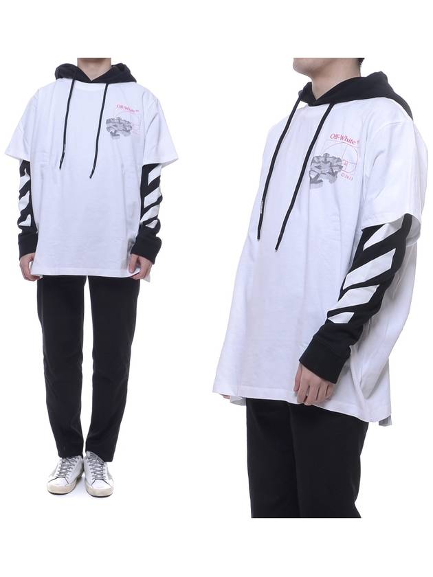 Double Sleeve Hoodie White - OFF WHITE - BALAAN 2