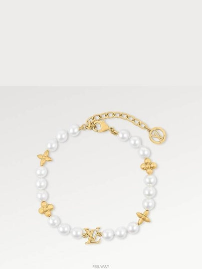 My LV Pearl Bracelet Gold White - LOUIS VUITTON - BALAAN 2