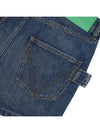 Women's Medium Washed Denim Shorts Mid Blue - BOTTEGA VENETA - BALAAN.
