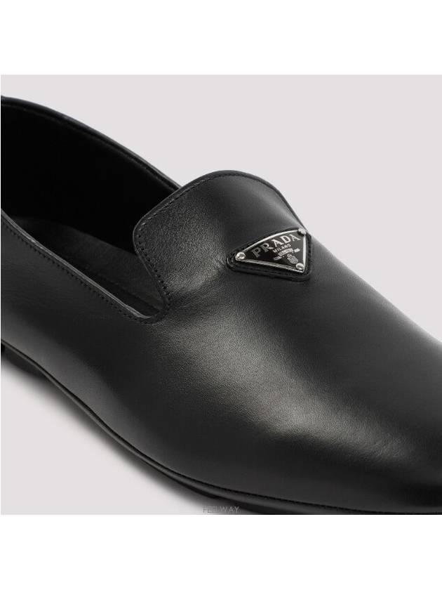 Triangle Logo Loafers Black - PRADA - BALAAN 4