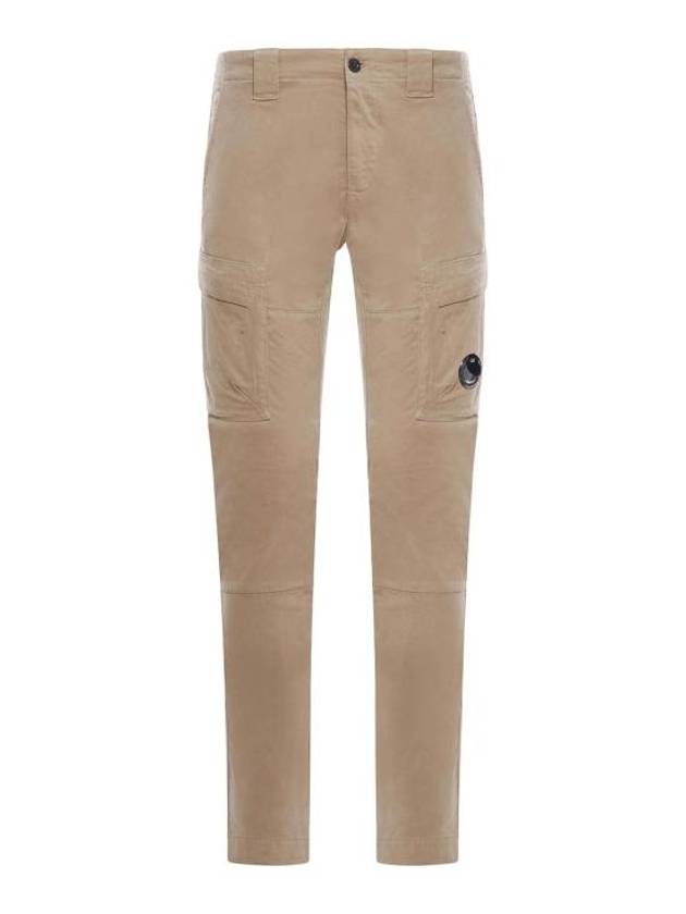 Stretch Sateen Ergonomic Lens Cargo Straight Pants Beige - CP COMPANY - BALAAN 2