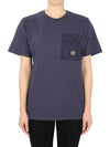 Stone Waffen Patch Pocket Short Sleeve Blue Navy 781620247 V0026 14A Can be worn by adults - STONE ISLAND - BALAAN 1