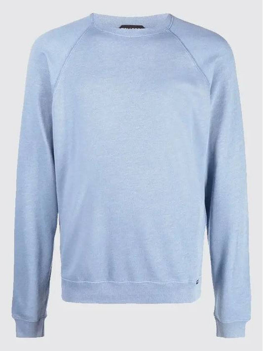 Cotton Blend Sweatshirt Light Blue - TOM FORD - BALAAN 2