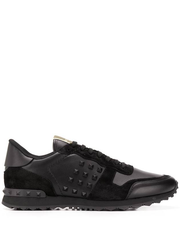 Rockstud Low Top Sneakers Black - VALENTINO - BALAAN 2