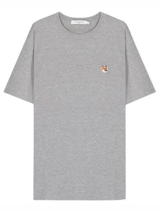 Fox Head Embroidery Patch T Shirt Short Sleeve Men s Tee - MAISON KITSUNE - BALAAN 1