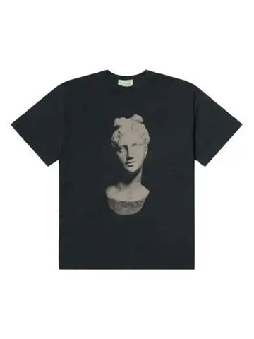 Aries Aged Statue Short Sleeve T Shirt Black - ARIES - BALAAN 1