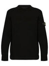 Compass Badge Wool Knit Top Black - STONE ISLAND - BALAAN 2