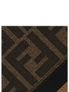 FF Logo Fabric Half Wallet Brown - FENDI - BALAAN 5