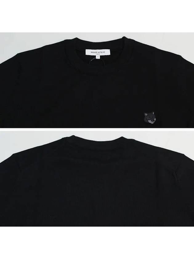 Bold Fox Head Wool Knit Top Black - MAISON KITSUNE - BALAAN 6