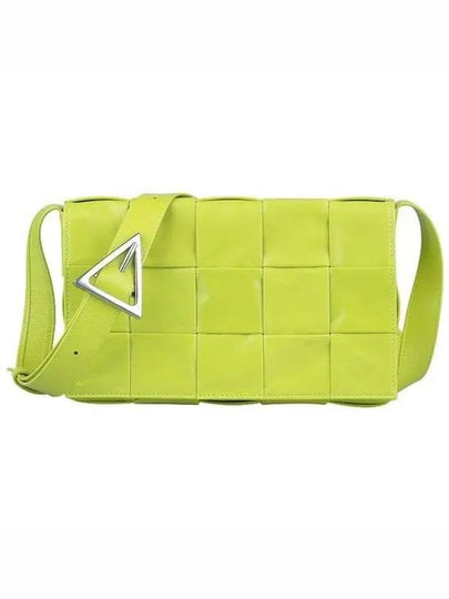 Intrecciato Triangle Buckle Cassette Cross Bag Acid Kiwi - BOTTEGA VENETA - BALAAN 2