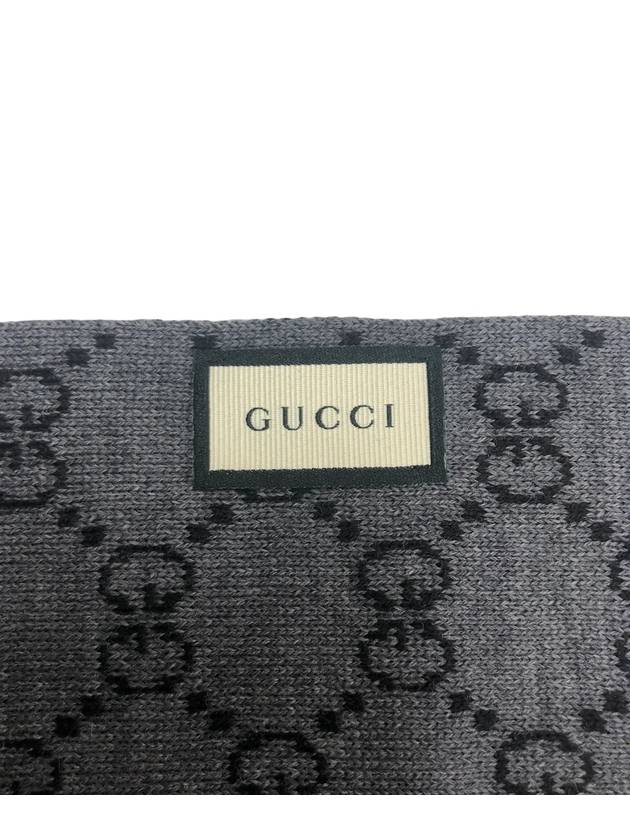 GG Two-Tone Wool Scarf Black - GUCCI - BALAAN 6