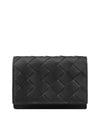 Intrecciato Folding Card Wallet Black - BOTTEGA VENETA - BALAAN 3