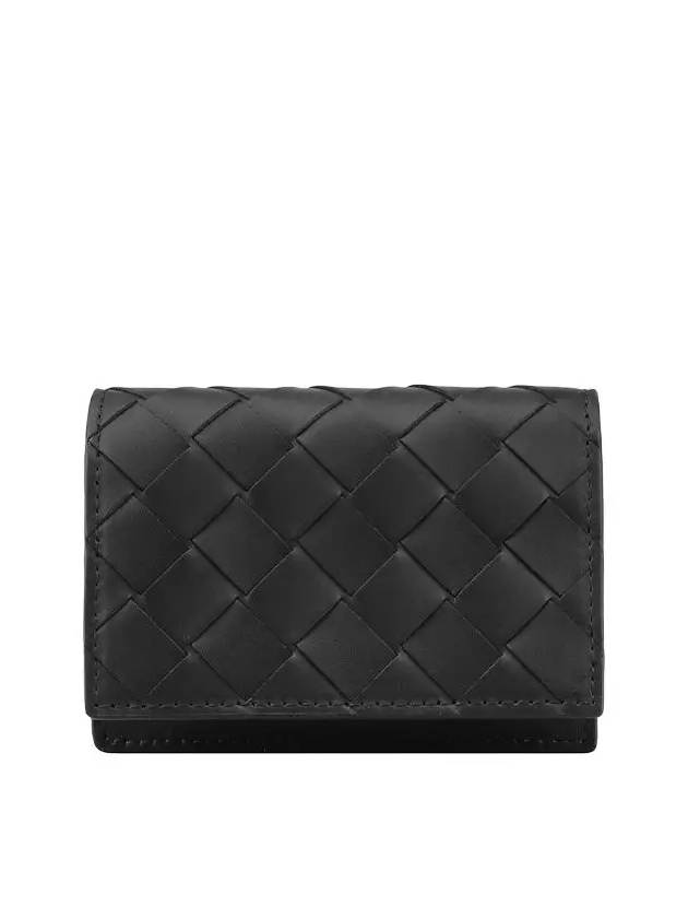 Intrecciato Folding Card Wallet Black - BOTTEGA VENETA - BALAAN 3