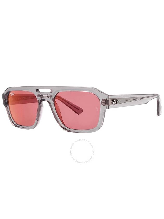 Ray Ban Corrigan Dark Violet Red Irregular Unisex Sunglasses RB4397 6684D0 54 - RAY-BAN - BALAAN 3