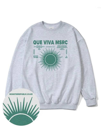 Viva MSRC Jade Green Overfit Sweatshirt Melange Grey - MONSTER REPUBLIC - BALAAN 2