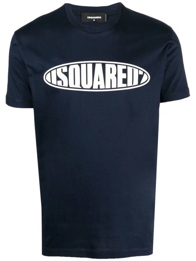 short sleeve t-shirt S74GD1097S23009478 BLUE NAVY - DSQUARED2 - BALAAN 2