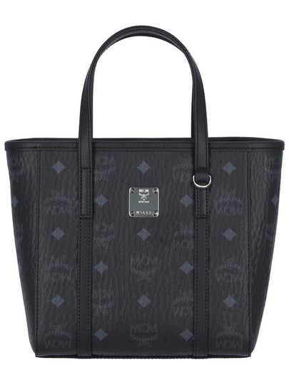 Aren Visetos Shopper Tote Bag Black - MCM - BALAAN 2