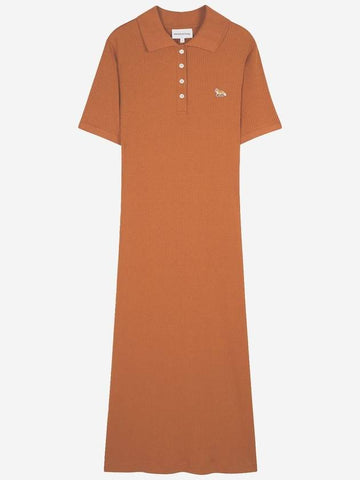 Baby Fox Polo Collar One Piece Tobacco - MAISON KITSUNE - BALAAN 1