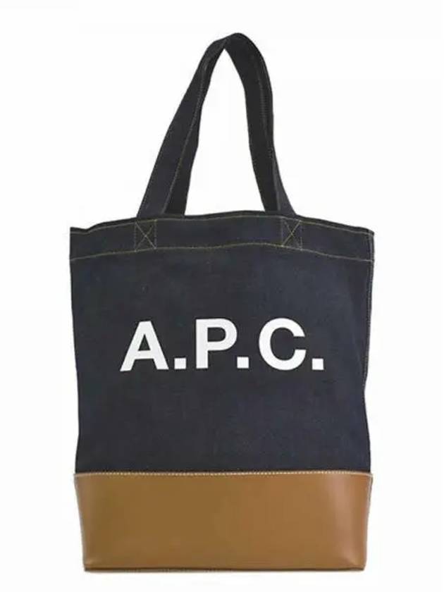 Logo Denim Axelle Tote Bag Navy - A.P.C. - BALAAN 2