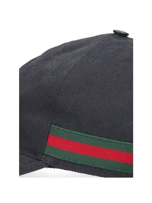 Original GG Web Supreme Canvas Baseball Ball Cap Black - GUCCI - BALAAN 4