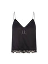 V-Neck Thin Strap Sleeveless Black - ALEXANDER MCQUEEN - BALAAN 2