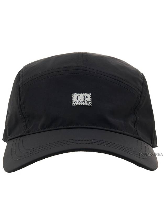 Men's Logo Patch Ball Cap Black - CP COMPANY - BALAAN 3