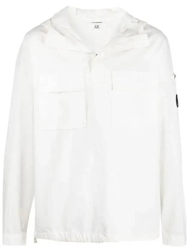 Lens Wappen Shirt Anorak White - CP COMPANY - BALAAN 1