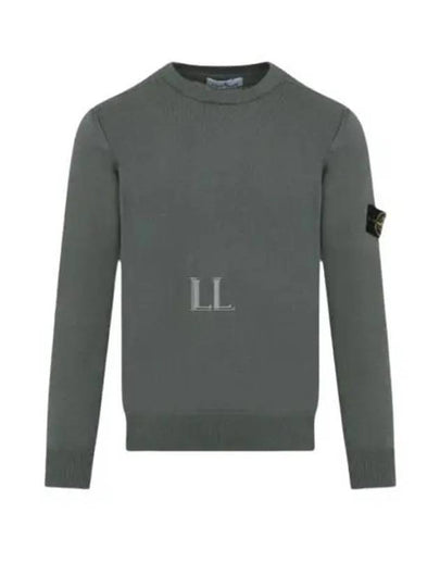 Crewneck Soft Cotton Knit Top Dark Green - STONE ISLAND - BALAAN 2