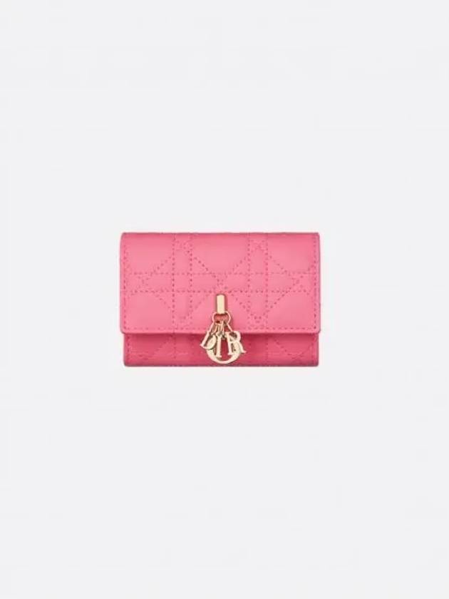 XS Lady Cannage Lambskin Half Wallet Pink - DIOR - BALAAN 2