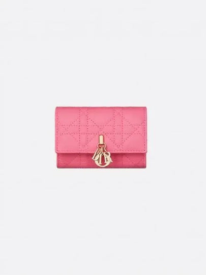 XS Lady Cannage Lambskin Half Wallet Pink - DIOR - BALAAN 2