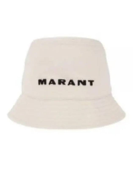 Embroidered Logo Bucket Hat Ecru Black - ISABEL MARANT - BALAAN 2