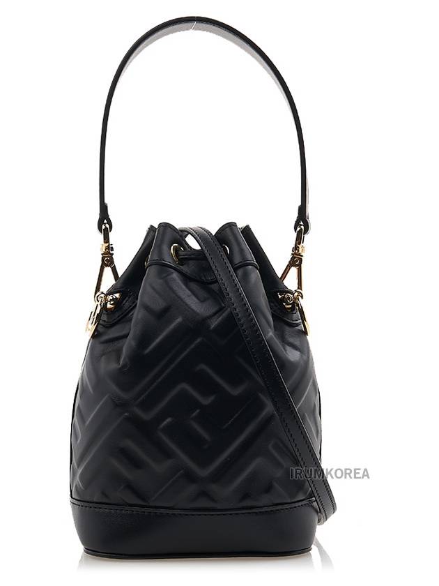 Mon Tresor FF Motif Leather Mini Bag Black - FENDI - BALAAN 4