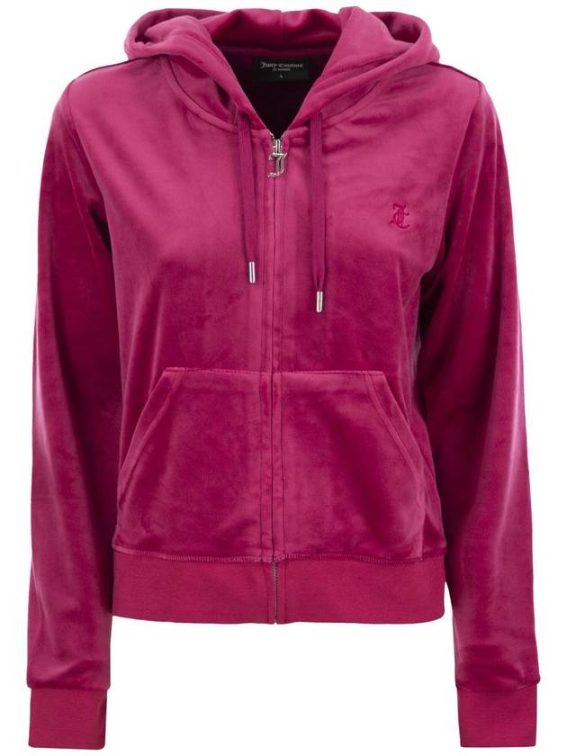 Cotton velvet hoodie - JUICY COUTURE - BALAAN 1