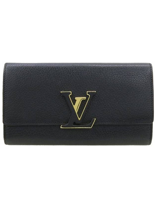 Capucines Long Wallet Black - LOUIS VUITTON - BALAAN 1