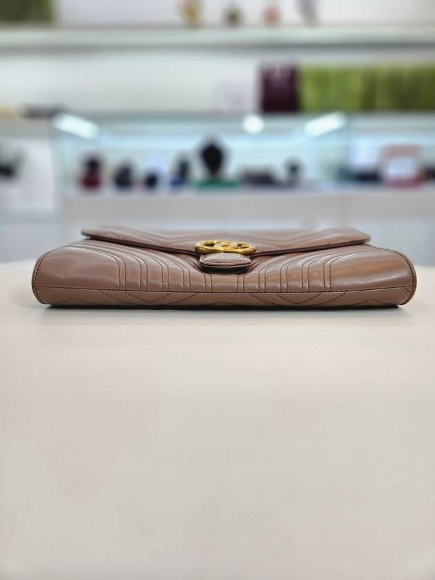 GG Marmont Matelasse pink beige clutch bag 498079 - GUCCI - BALAAN 6