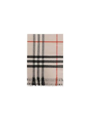 8015533 A5129 Check Cashmere Fringe Muffler - BURBERRY - BALAAN 1