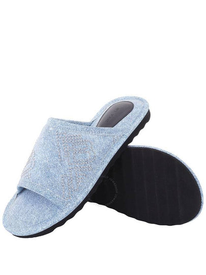 By Far Ladies Denim Ari Studded Slides, Brand Size 36 ( US Size 6 ) - BY FAR - BALAAN 2