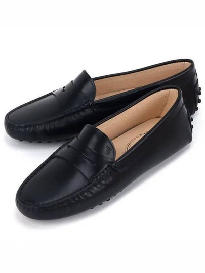 Women's Gommino Leather Driving Shoes Black - TOD'S - BALAAN 2