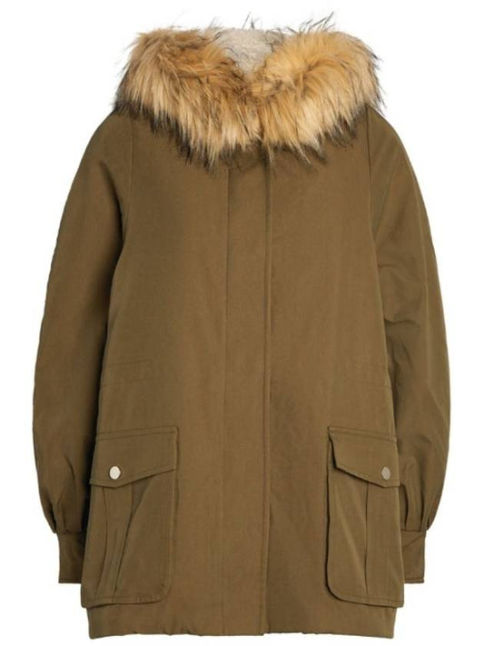 Men's GARKA Hooded Fur Field Parka Military Jacket MFPOU00713 - MAJE - BALAAN 1