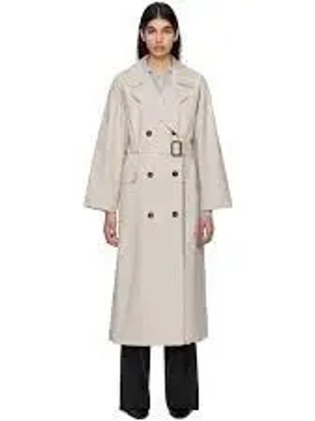 Atrench Water Repellent Trench Coat Ecru - MAX MARA - BALAAN 2