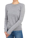 Regal Wool Crew Neck Knit Top Grey - THEORY - BALAAN 6