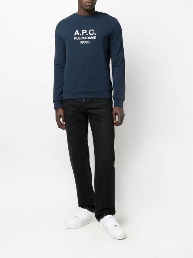 Rufus Embroidery Logo Sweatshirt Navy - A.P.C. - BALAAN 4